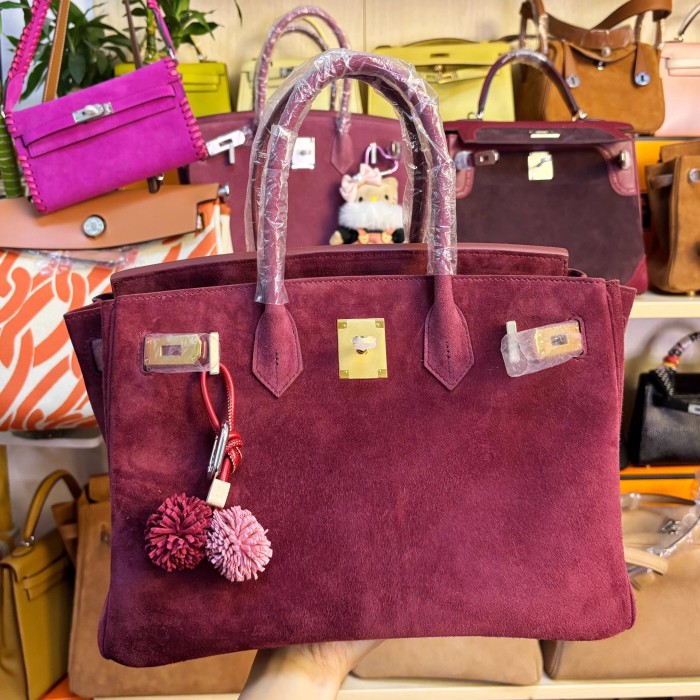 Genuine Suede Leather Tote Bag
