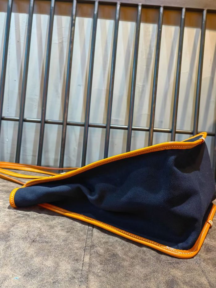 Italian Veg-Tan Leather Canvas Bag