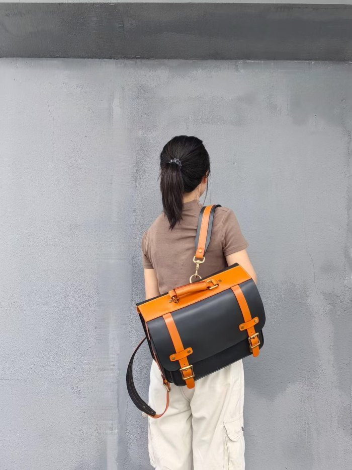 Italian Vegetable Tanned Full-Grain Leather Backpack