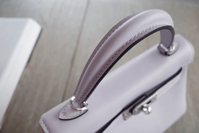 Mini Swift Leather Tote Shoulder Bag