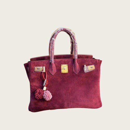 Genuine Suede Leather Tote Bag