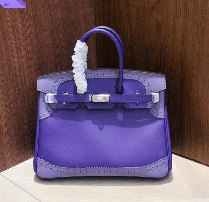 Imported Swift Calfskin Leather with Lace Trim Tote Bag