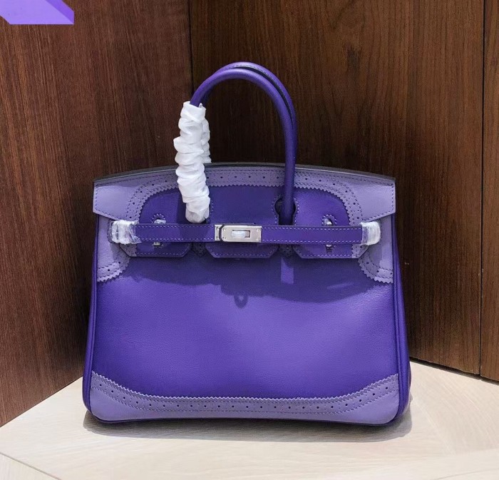 Imported Swift Calfskin Leather with Lace Trim Tote Bag