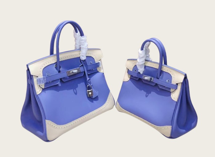 Imported Swift Calfskin Leather with Lace Trim Tote Bag