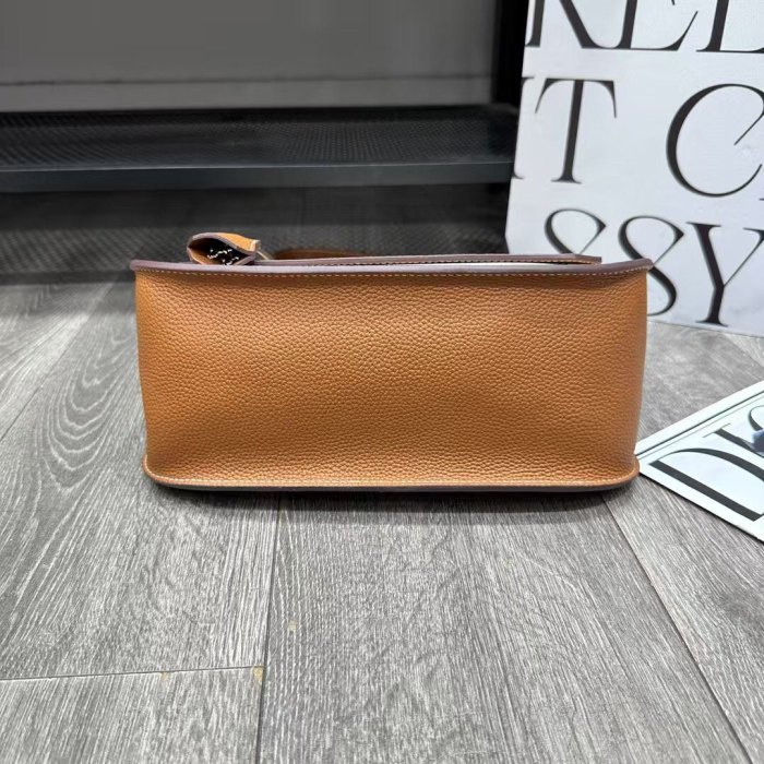 Silver Hardware Togo Leather & Canvas Bag