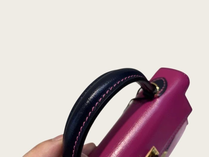 Mini  Imported Calf Leather Shoulder Bag Purple