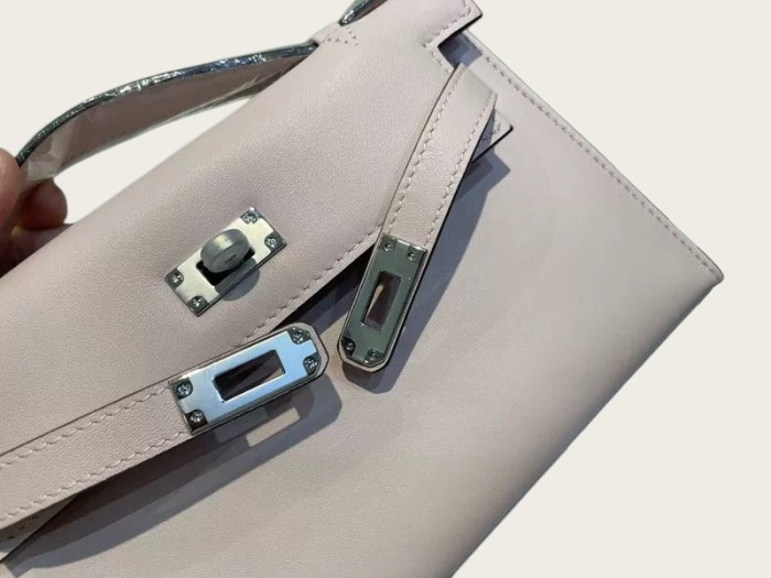 Handmade 22cm Kelly Style Crossbody Bag Swift Leather