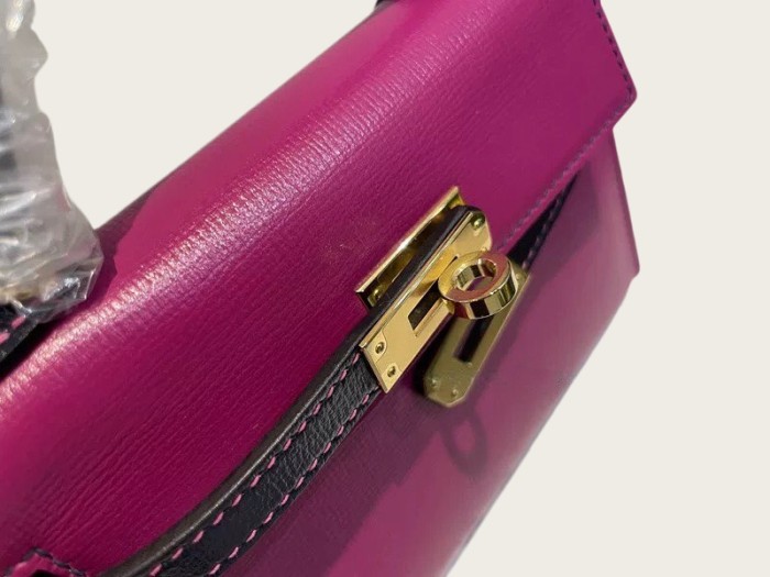 Mini  Imported Calf Leather Shoulder Bag Purple