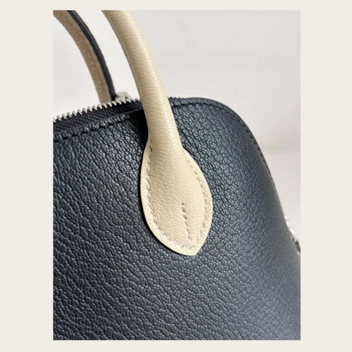 Mini Goat Leather Bowling Bag
