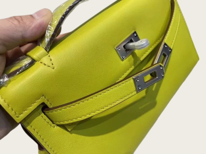 Handmade 22cm Kelly Style Crossbody Bag Swift Leather