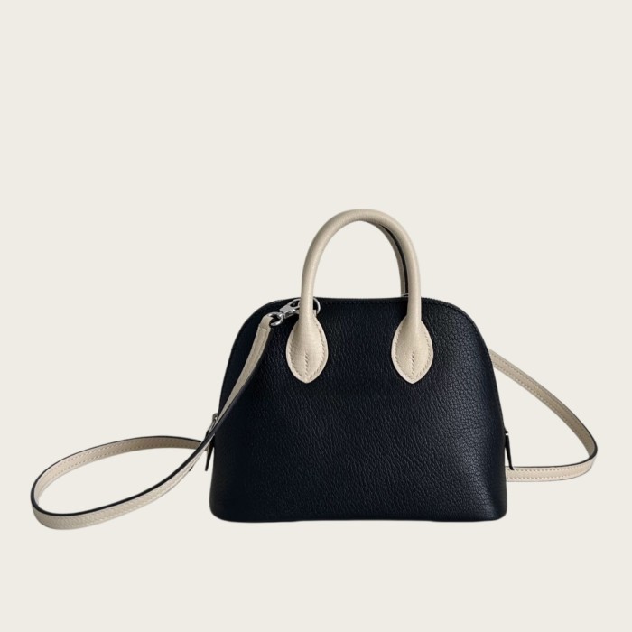Mini Goat Leather Bowling Bag