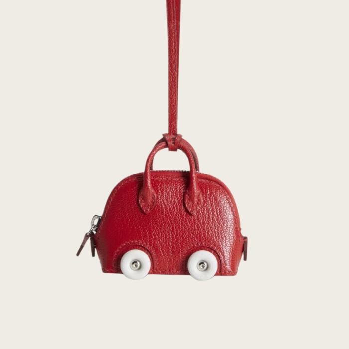 Handmade Mini Bowling Ball Leather Charm