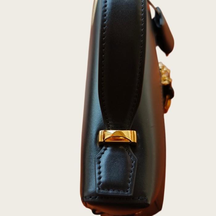 Genuine Calfskin Leather Extra Pocket Bag