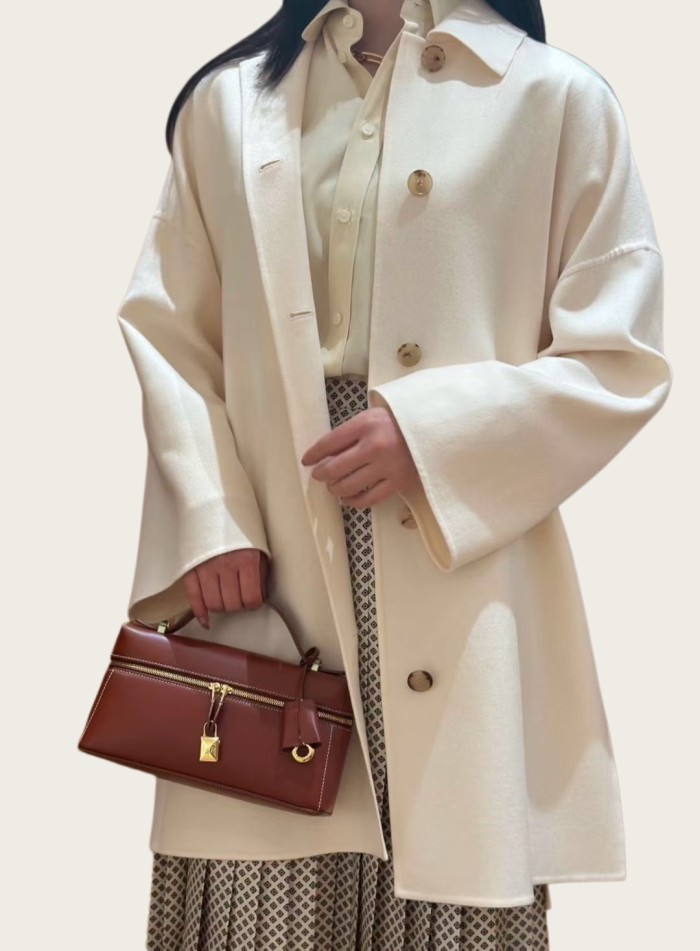 Genuine Calfskin Leather Extra Pocket Bag