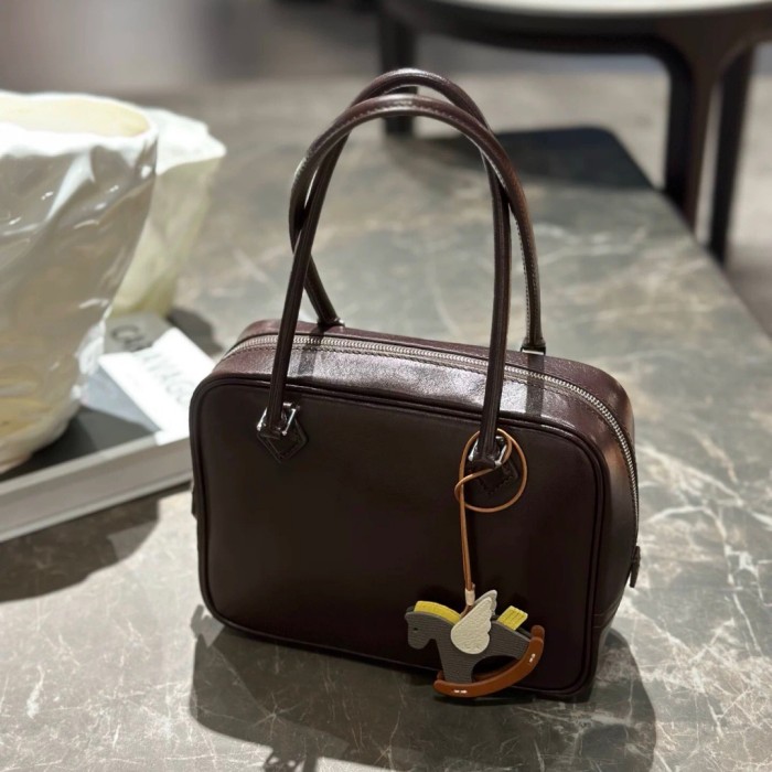 Top-Grain Saddle Leather Mini Plume Bag