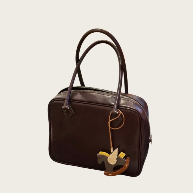 Top-Grain Saddle Leather Mini Plume Bag