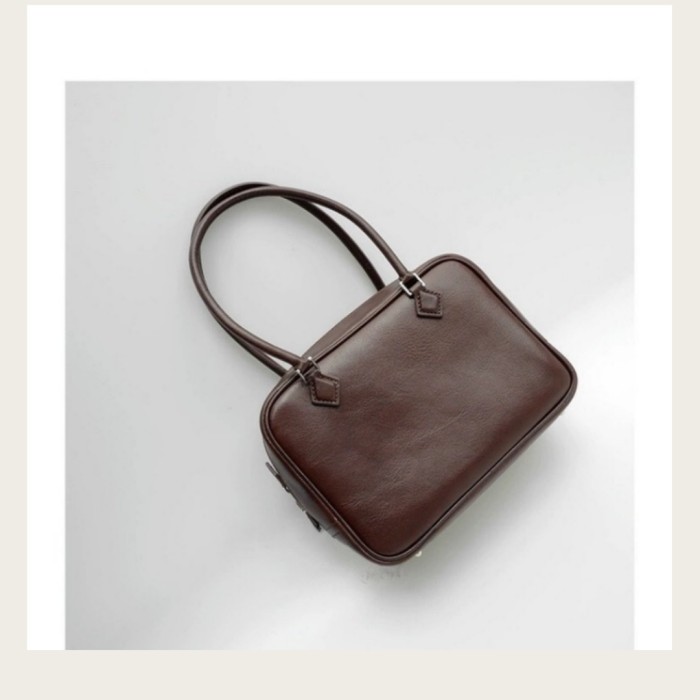 Top-Grain Saddle Leather Mini Plume Bag