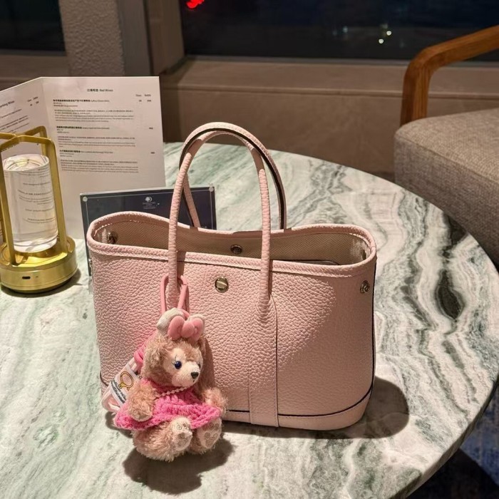 Mini Togo Calfskin Leather Garden Tote Bag 23cm