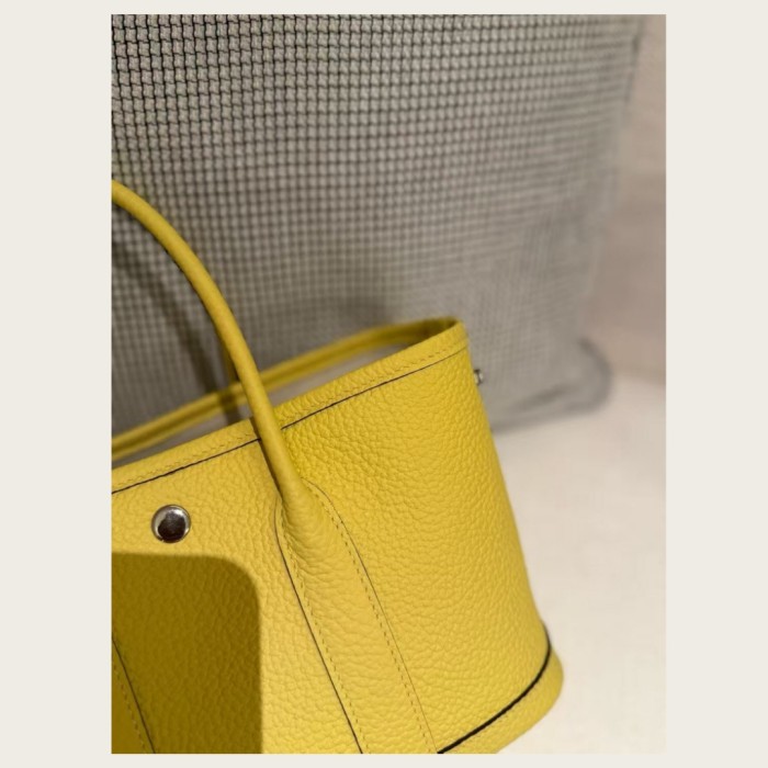 Mini Togo Calfskin Leather Garden Tote Bag 23cm