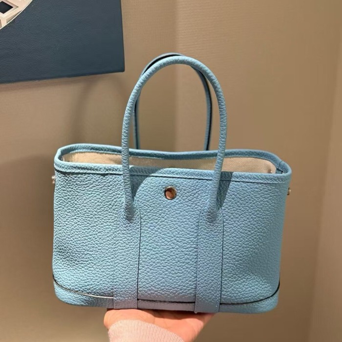 Mini Togo Calfskin Leather Garden Tote Bag 23cm