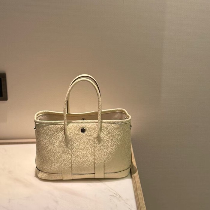 Mini Togo Calfskin Leather Garden Tote Bag 23cm