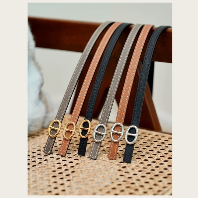 anchor‑chain inspired Epsom Leather Belt