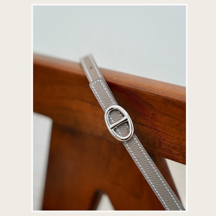 anchor‑chain inspired Epsom Leather Belt