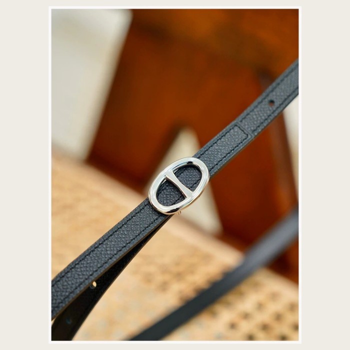 anchor‑chain inspired Epsom Leather Belt