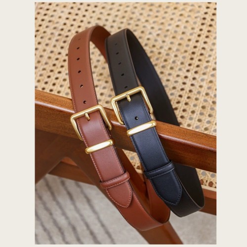 Italian Vegetable-Tanned Leather Wide Belt