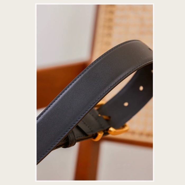 Italian Vegetable-Tanned Leather Wide Belt