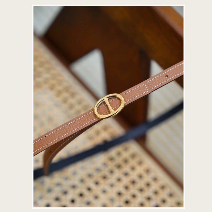 anchor‑chain inspired Epsom Leather Belt