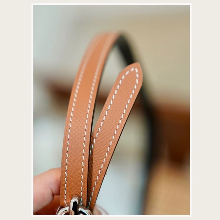 Designer Epsom Slim Leather Belt