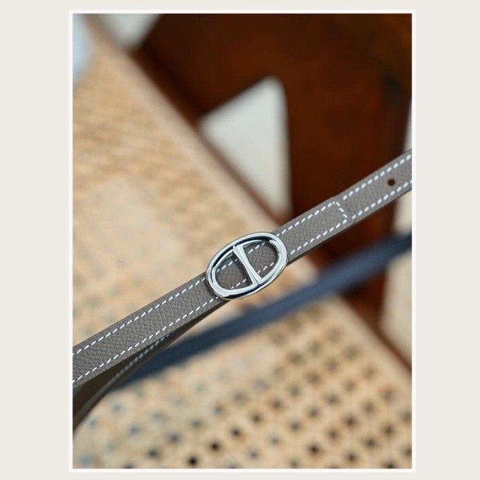 anchor‑chain inspired Epsom Leather Belt