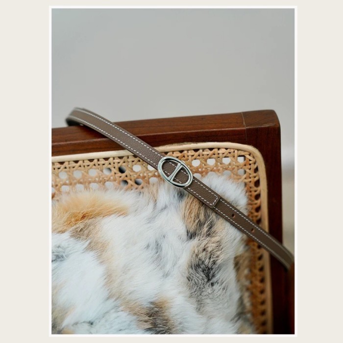 anchor‑chain inspired Epsom Leather Belt