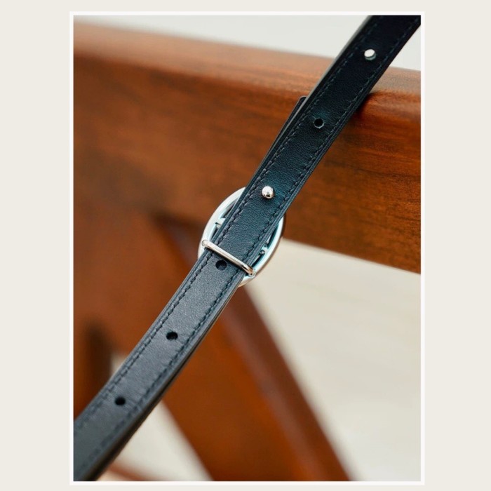 anchor‑chain inspired Epsom Leather Belt