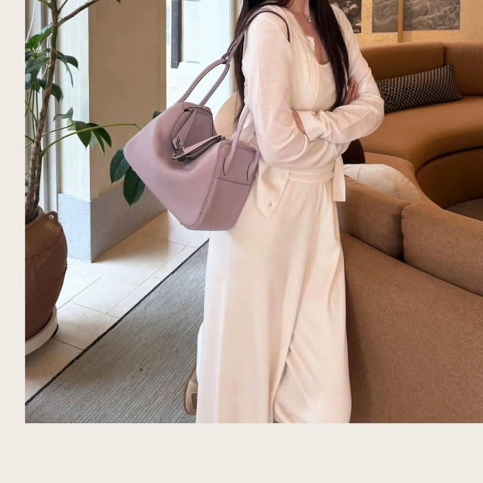 Imported top‑grain TC leather Tote Shoulder Bag
