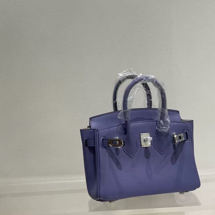 19cm Mini Swift Leather Tote Crossbody Bag