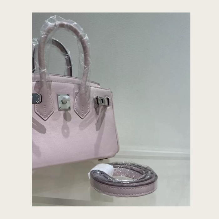 19cm Mini Swift Leather Tote Crossbody Bag
