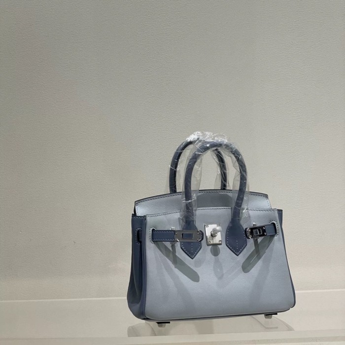19cm Mini Swift Leather Tote Crossbody Bag