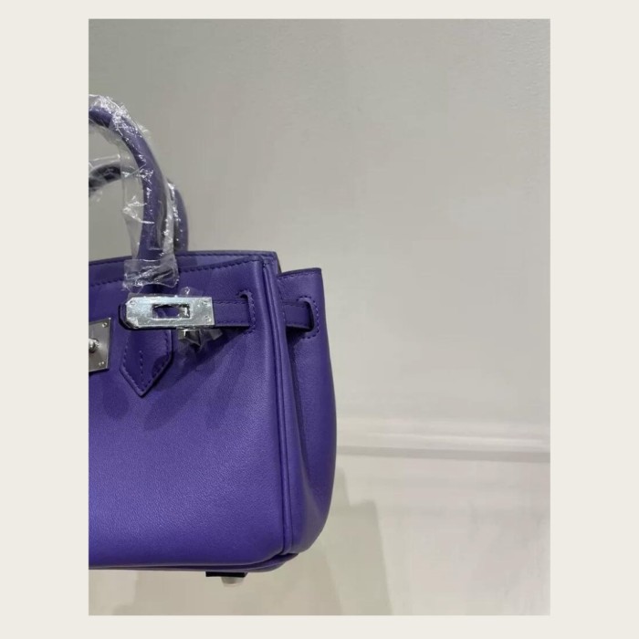 19cm Mini Swift Leather Tote Crossbody Bag
