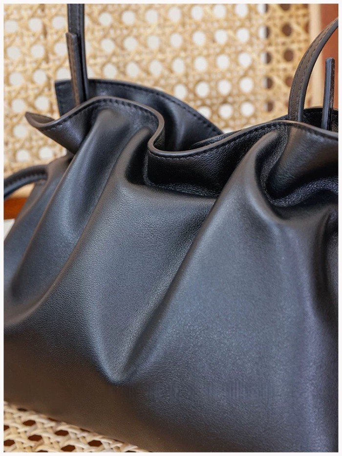 Italian Nappa Leather Drawstring Knot Bag