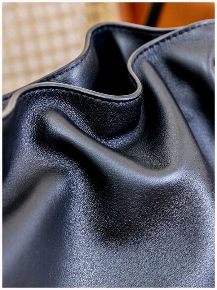 Italian Nappa Leather Drawstring Knot Bag