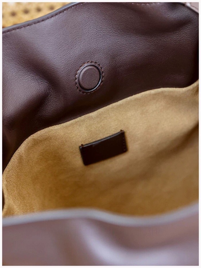 Italian Nappa Leather Drawstring Knot Bag