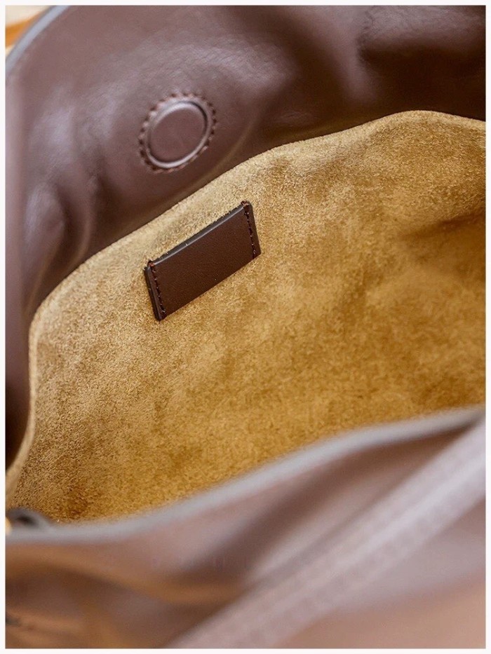 Italian Nappa Leather Drawstring Knot Bag