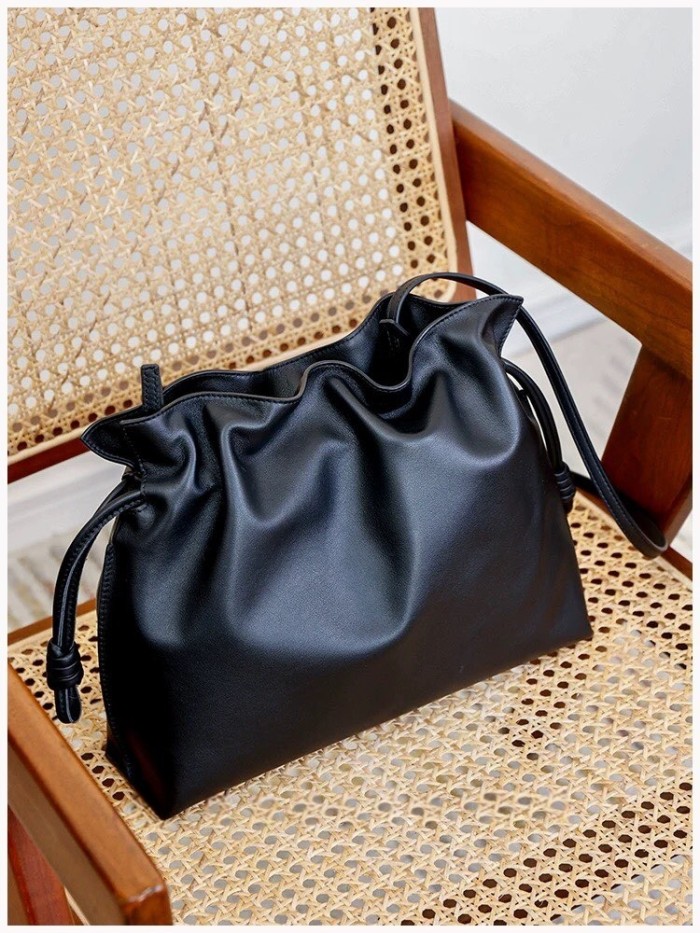 Italian Nappa Leather Drawstring Knot Bag