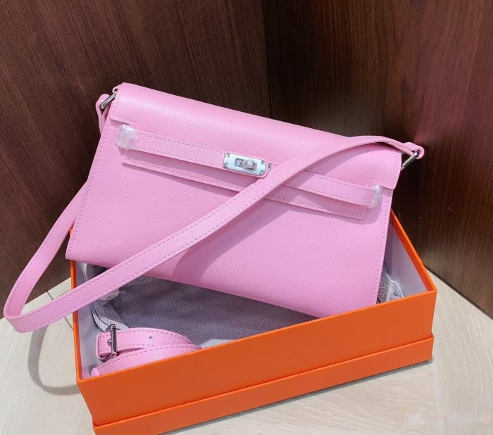 Top-Grain Cowhide Leather Baguette Shoulder Bag