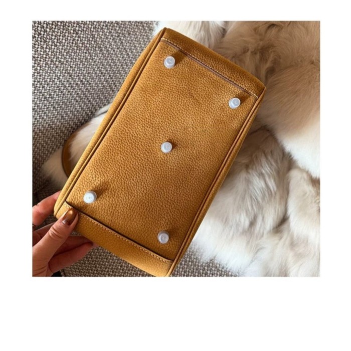 Two-Tone Deerskin Leather Hobo Bag