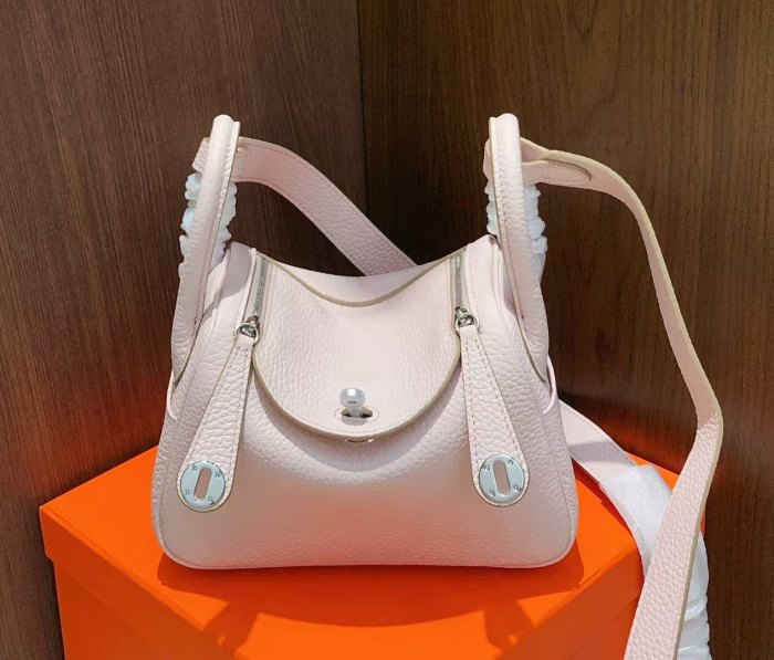 wo‑Tone Mini TC Calfskin Leather Crossbody Bag 19cm