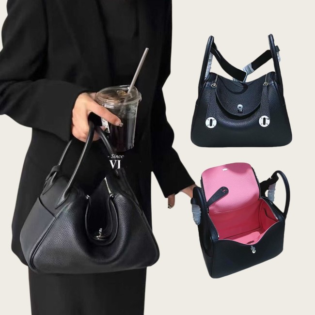 Top-Grain TC Calfskin Leather  Shoulder Bag – 26cm