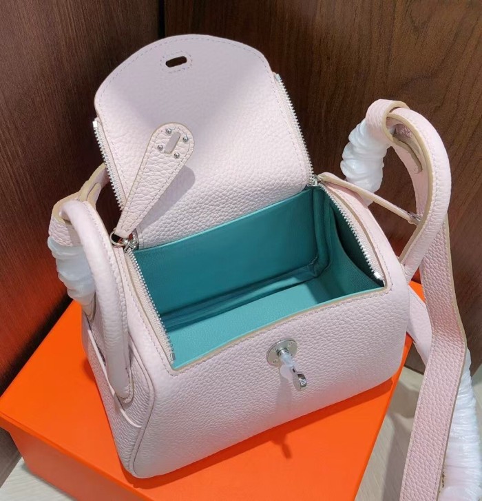 wo‑Tone Mini TC Calfskin Leather Crossbody Bag 19cm